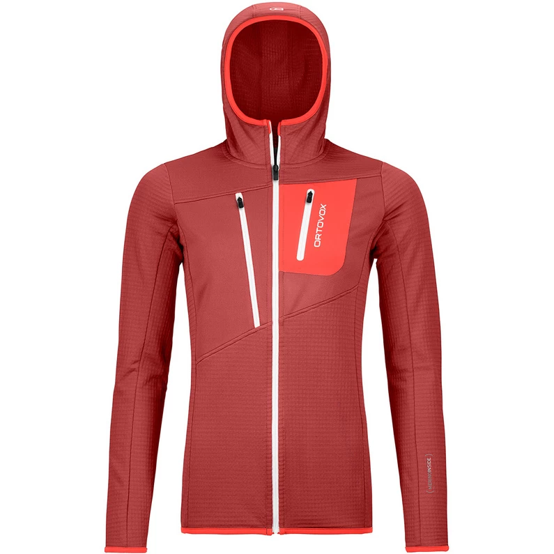 Ortovox Dames Fleece Grid Hoodie 1 Ortovox Dames Fleece Grid Hoodie