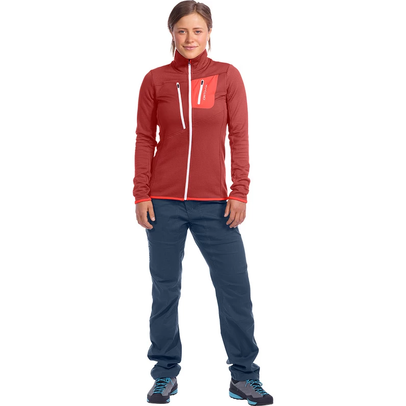 Ortovox Dames Fleece Grid Hoodie 3 Ortovox Dames Fleece Grid Hoodie - Afbeelding 3