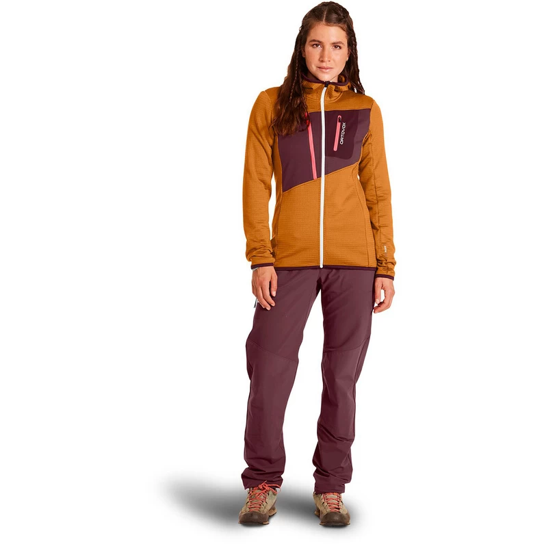 Ortovox Dames Fleece Grid Hoodie 5 Ortovox Dames Fleece Grid Hoodie - Afbeelding 5