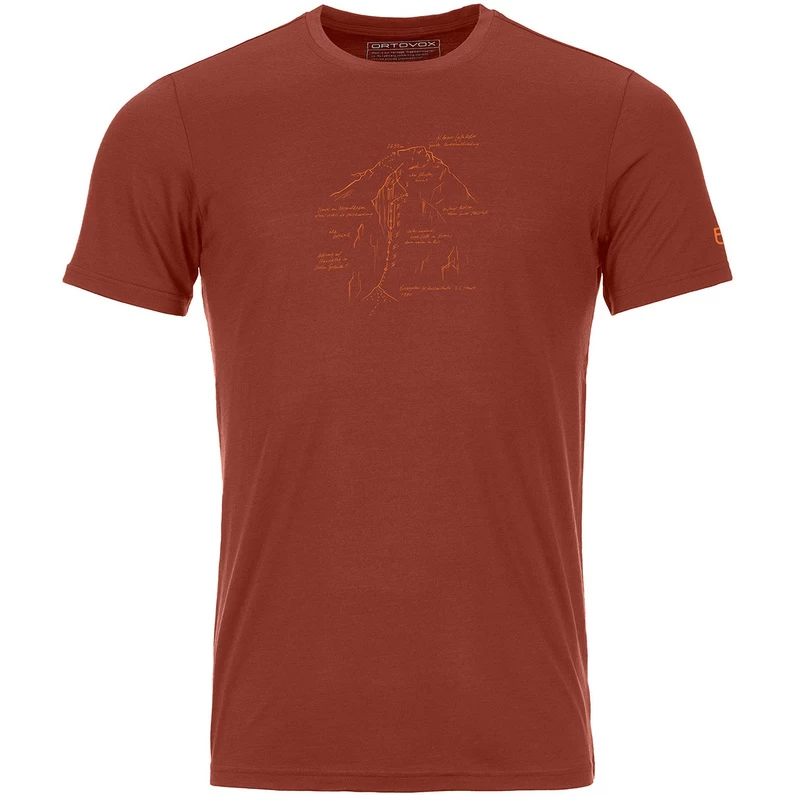 Ortovox Heren 120 Tec Lafatscher Topo T-Shirt 1 Ortovox Heren 120 Tec Lafatscher Topo T-Shirt