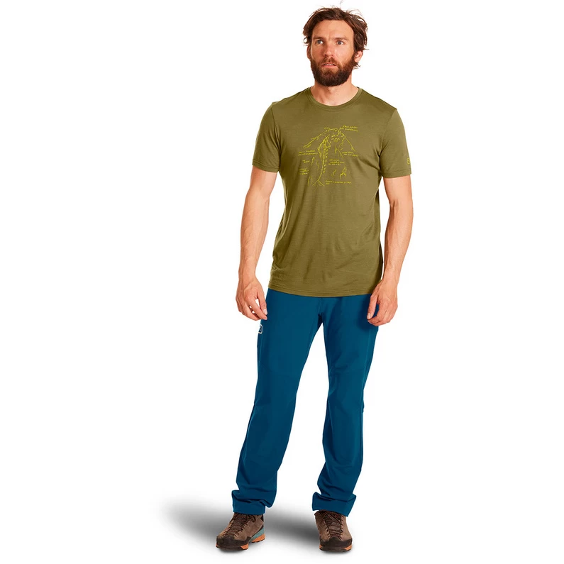 Ortovox Heren 120 Tec Lafatscher Topo T-Shirt 3 Ortovox Heren 120 Tec Lafatscher Topo T-Shirt - Afbeelding 3