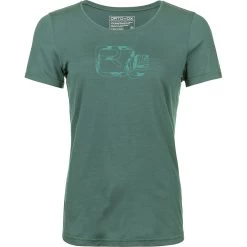 Ortovox Dames 120 Cool Tec Leaf Logo T-Shirt