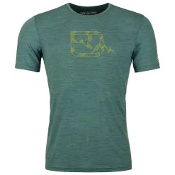 Ortovox 120 Cool Tec Mountain Logo T-Shirt - Merinoshirt -Ortovox Avontuur Verkoopwinkel ortovox 120 cool tec mountain logo t shirt merinoshirt 1