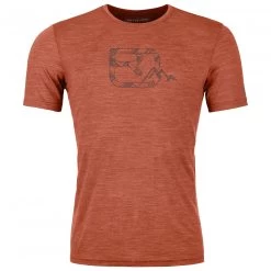 Ortovox 120 Cool Tec Mountain Logo T-Shirt - Merinoshirt