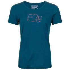Ortovox Women's 120 Cool Tec Leaf Logo T-Shirt - Merinoshirt