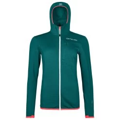 Ortovox Women's Fleece Light Grid Hooded Jacket - Fleecevest -Ortovox Avontuur Verkoopwinkel ortovox womens fleece light grid hooded jacket fleecevest 2